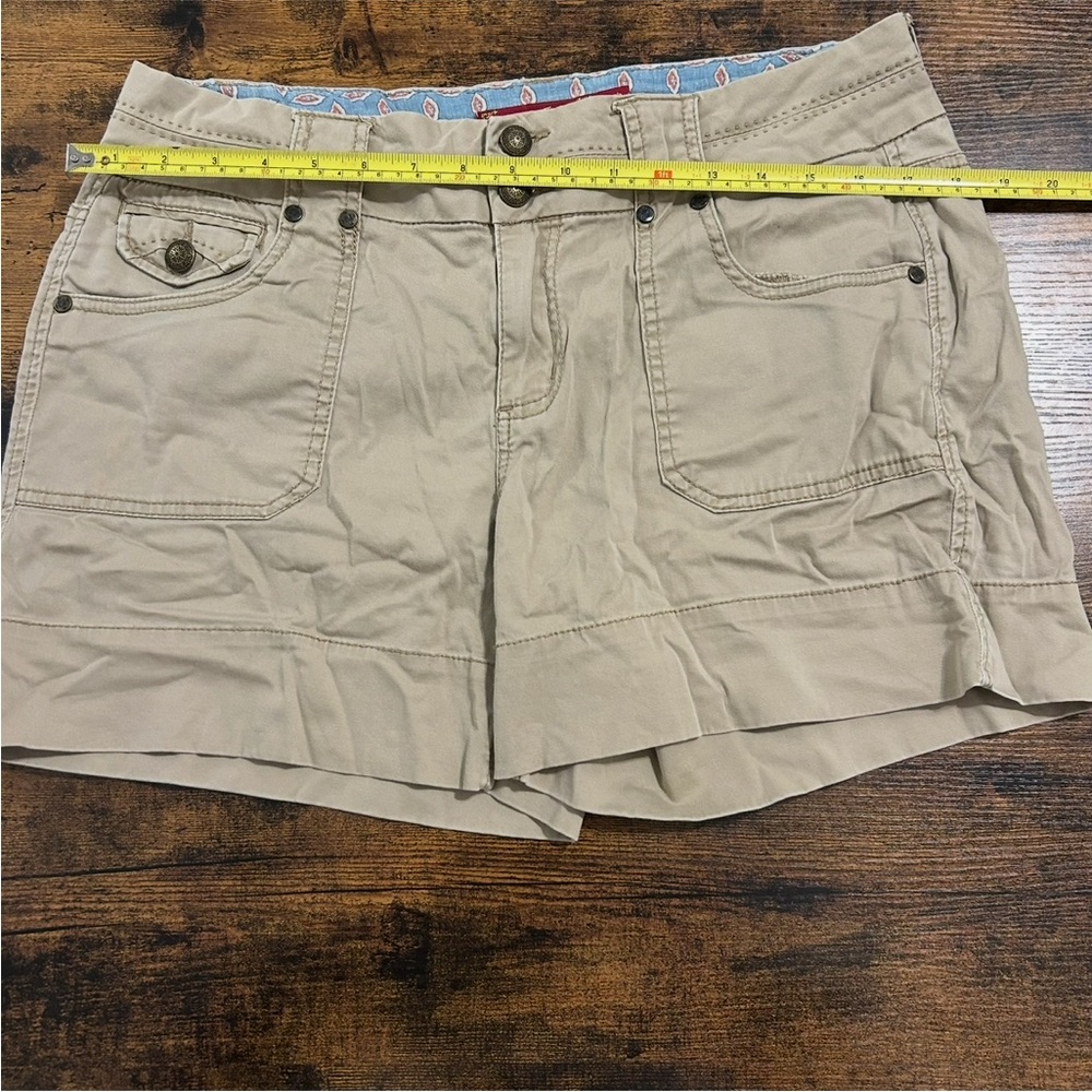 One Sone Khaki Utility Shorts Size 12 Cotton Stretch - Picture 5 of 8